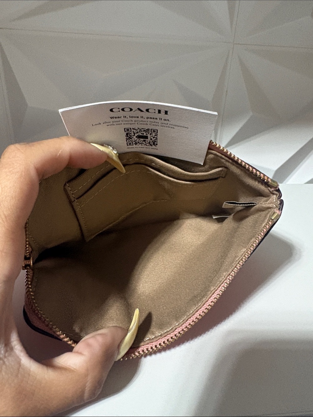 COACH Corner Zip Wristlet With Libra ♎️ - Picture 12 of 12